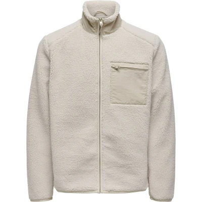 Afbeelding van Only &amp; Sons Jas Onsdallas Sherpa Jacket Otw Vd 22025599 Silver Lining Mannen Maat S