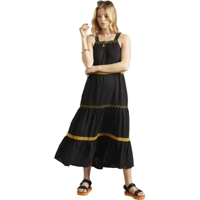 Afbeelding van Superdry Sleeveless Embroidered Jurk Zwart XS Vrouw