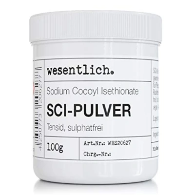 Afbeelding van SCI Sodium Cocoyl Isethionate 100 g in hersluitbare doos met draaisluiting van essentieel