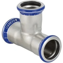 Afbeelding van Geberit mapress t stuk 90 graden rvs 316 met ciir afdichtring 28mm x persmof 31005