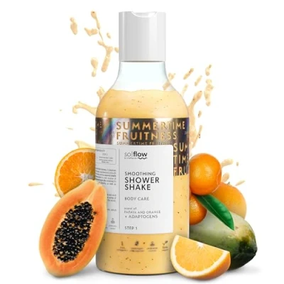 Afbeelding van So!Flow Verfrissende Douchegel met Papaya &amp; Sinaasappel Verrijkt Argan Olie voor Zijdezachte Huid Geniet van Fruitige Frisheid en Huidvernieuwing Luxe Revitaliserende Douche ervaring