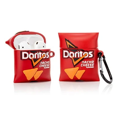Afbeelding van YIGEYI Siliconen Case Compatibel met Airpods 1 &amp; 2 Grappige Leuke 3D Cartoon Cover [Leuke Snacks Serie 2] (Doritos)
