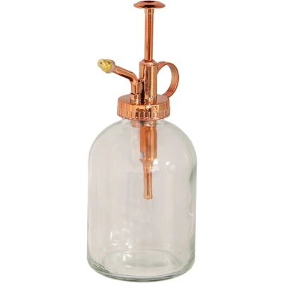 Afbeelding van Esschert Design plantenspuit/vernevelaar helder glas/koper 19 cm Plantenspuiten