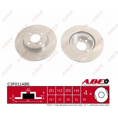 Afbeelding van ABE Remschijven C3F011ABE