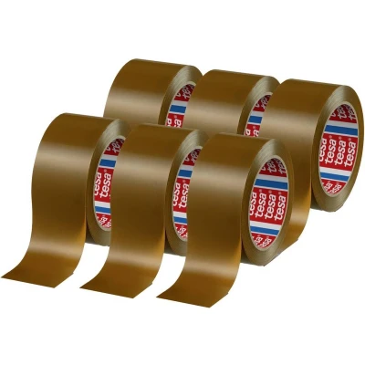 Afbeelding van tesa tesapack 4124 PVC 04124 00096 00 Pakband Bruin (l x b) 66 m 50 mm 6 stuk(s)