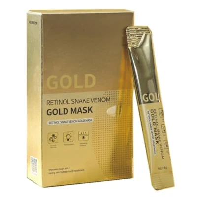 Afbeelding van Retinol Snake Venom Gold Mask, Peptide Face Golden Peel Off Facial Collagen Mask voor een diepe reiniging Hydraterend, hydraterend masker om fijne lijntjes en rimpels te verminderen