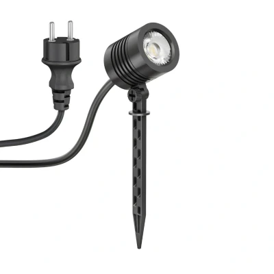 Afbeelding van 230V grondspot Met stekker Koud wit 4W 188mm