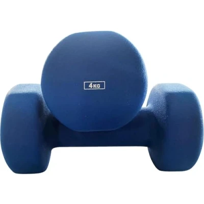 Afbeelding van Ab. Neoprene Dumbbells of 8Kg (17.6LB) Includes 2 4Kg (8.8LB) Blue Material: Iron with NeopreneCoat Exercise and Fitness Weights for Women Men at Home/Gym