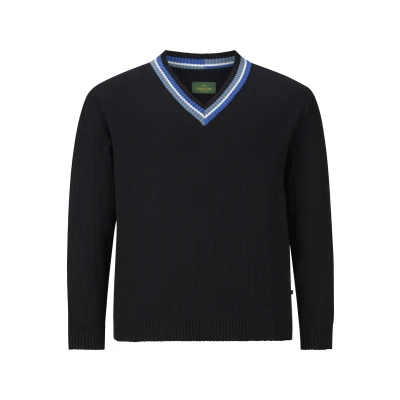 Afbeelding van Charles Colby +FIT Collectie trui EARL JABBE Plus Size donkerblauw
