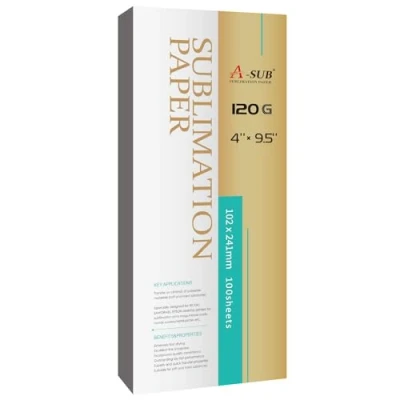 Afbeelding van A SUB Sublimatiepapier voor mok formaat 120 g/m² 4 x 9,5 inch 102 241 mm 100 vellen, compatibel met Epson, Sawgrass, Ricoh, Brother sublimatieprinters