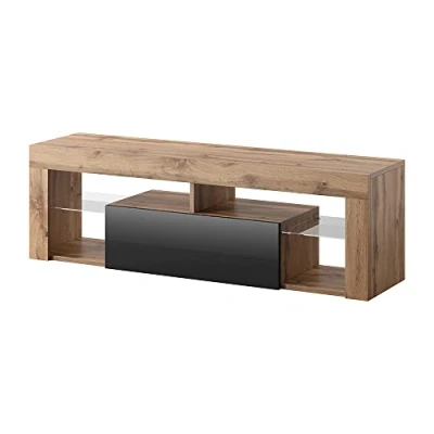Afbeelding van Selsey Bianko RTV 140 cm Eik / zwart zonder verlichting