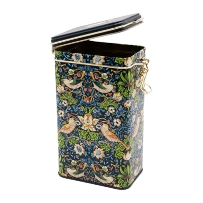Afbeelding van Fridolin 19397 voorraaddoos/koffieblik van metaal met beugelsluiting, volume ca. 1,4 liter William Morris: aardbeidief