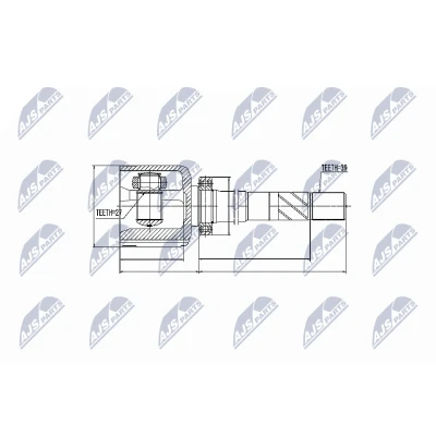 Afbeelding van Homokineet reparatie set, aandrijfas NTY NPW RE 044