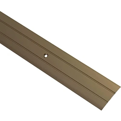 Afbeelding van Gedotec Overgangsprofiel aluminium bodemlijst om te schroeven, overgangsrail voor vloeren, lengte 90 cm, breedte 37 mm, bodemprofiel brons, egalisatieprofiel geperforeerd, 1 stuk drempel