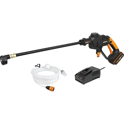Afbeelding van WORX WG620E Hydroshot mobiele hogedrukreiniger incl. multi spuitmond, 6 m slang, oplader en 20 V Li ion accu