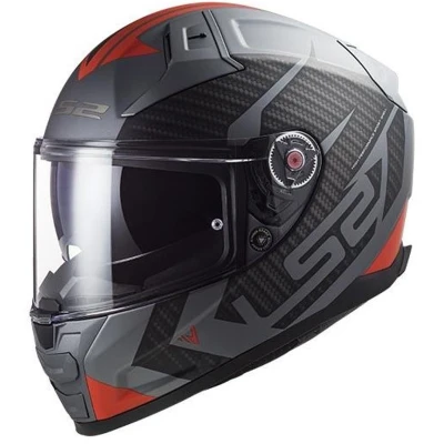 Afbeelding van LS2 Ff811 Vector Ii Splitter Matt Titanium Red 3XL Maat Helm