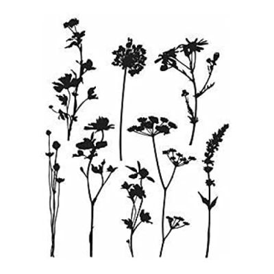 Afbeelding van Stampers Anonymous Tim Holtz stempel, hechtend, wilde bloemenmotieven, 17,8 x 21,6 cm
