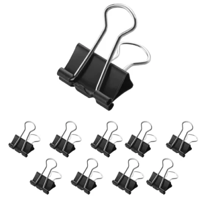 Afbeelding van Westcott papierklem zwart 19mm metaal 12 stuks AC E10711