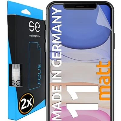 Afbeelding van 3D Screenprotector voor Apple iPhone 11 [2 stuks smart engineered] Volledig dekkende, transparante screenprotector, vriendelijk beschermhoesjes, Geen glas maar TPU folie