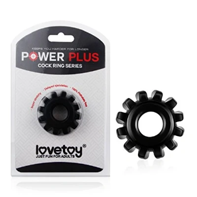 Afbeelding van PowerPlus Flexibele Cockring Getand klein zwart
