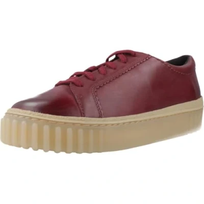 Afbeelding van Clarks Premium Mayhill Walk Sneaker, bordeauxrood Leer, 4.5 UK, Bordeaux 37.5 EU