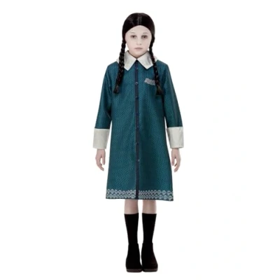 Afbeelding van SMIFFY&#039;S Wednesday Addams Family kostuum voor meisjes 146/158 (10 12 jaar)