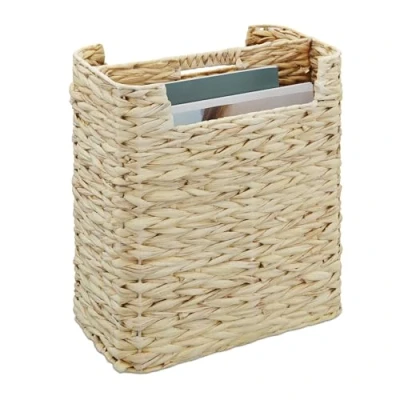 Afbeelding van lectuurbak 38 x 32 18 cm 2 vakken gevlochten waterhyacint