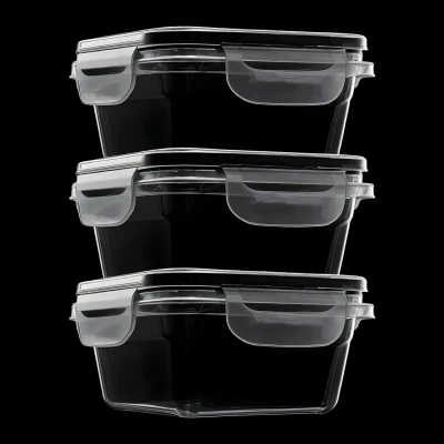 Afbeelding van Vershoudbakjes vierkant 550ml 3 stuks