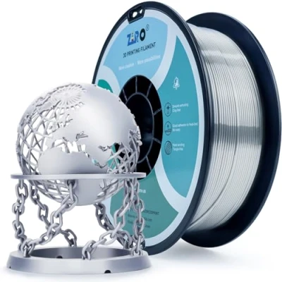Afbeelding van ZIRO Zijde PLA 1.75mm Filament, 3D Printer Filament van de Serie 1kg, Zilver