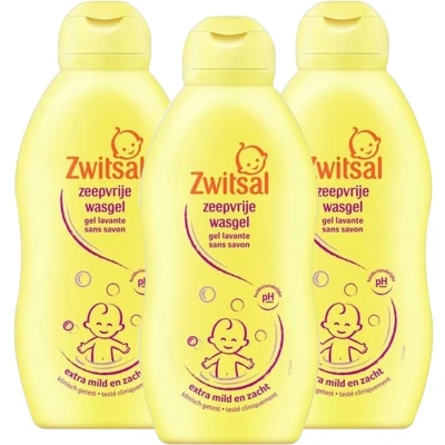 Afbeelding van Zwitsal Zeepvrije Wasgel 3 x 200 ml Voordeelverpakking