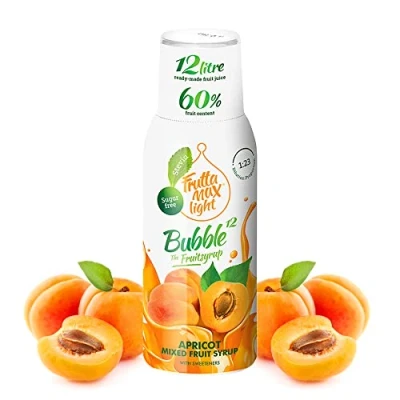 Afbeelding van Light Low Carb Fitness Siroop van FruttaMax Nul Suiker Met Stevia 50 60% fruitinhoud 500ml (Abrikoos Light)