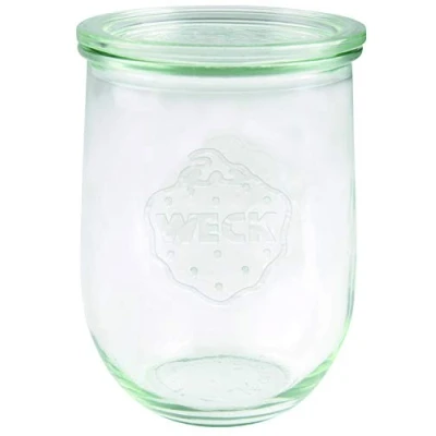Afbeelding van Weck Tulpglas van 1 l (hoogwaardig inmaakglas met glazen deksel; voor inmaak; hittebestendig; geschikt de magnetron; ovenbestendig; oven; ronde randglas) 745, 6 stuks