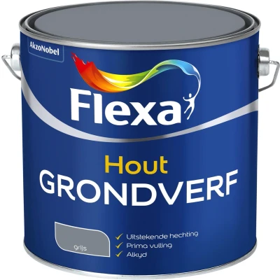 Afbeelding van flexa grondverf grijs 2.5 ltr