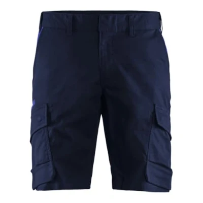 Afbeelding van Blaklader Industrie short met stretch 1446 1832 Marineblauw/Korenblauw C60
