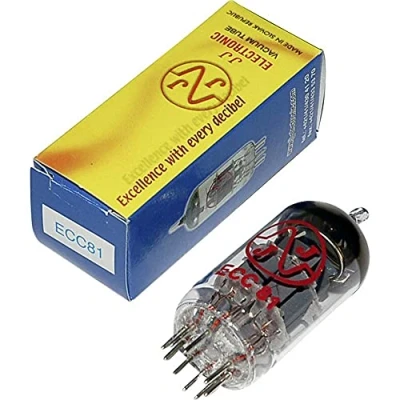 Afbeelding van n.A. Elektronische buis ECC 81 = 12 at 7 Dubbele triode 100 V 3 mA Aantal polen: 9 Fitting: noval Inhoud 1 stk(s)