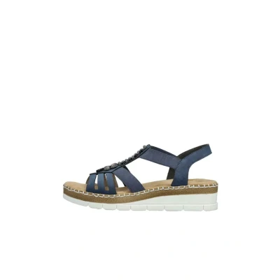 Afbeelding van Rieker V0287 damessandalen, blauw, 36 EU