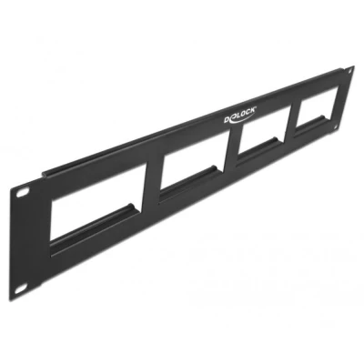 Afbeelding van Delock Easy 45 19″ Patchpanel Ausschnitt 4 x 90,5 45,2 mm, 2 HE, s