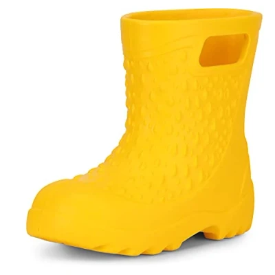 Afbeelding van Ladeheid Kinder Regenlaarzen Gevoerd en Waterdicht Vederlicht EVA LA DW KidsSpring Geel 1032 28/29
