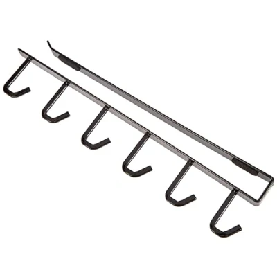 Afbeelding van Yamazaki Keukenhulphouder Tower Hangend 5 Haakjes Zwart 1,5x26x6,5cm