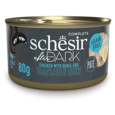 Afbeelding van Schesir After Dark Pate 80 g Kattenvoer Kip&amp;Ei
