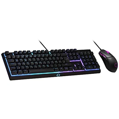 Afbeelding van Cooler Master MS110 gaming RGB toetsenbord en muis combo Lineaire Mem chanical switches, 26 toetsen anti ghosting, Ingebouwde Controls, met 4 DPI instellingen QWERTZ DE lay out