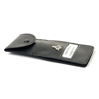 Afbeelding van THE MASONIC COLLECTION Craft Regalia Breast Jewel Houder met Portemonnee Insert Card om te personaliseren naam Gift Accessoire voor Vrijmetselaar Mannen