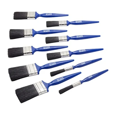 Afbeelding van Fit For The Job No Bristle DIY verfkwasten voor een soepele afwerking set van 10 met emulsie , glans en matverf op muren, plafonds, meubels, hout metaal