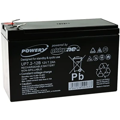 Afbeelding van akku net Lood Gel Accu voor USV APC Back UPS ES 550, 12V, Lead Acid