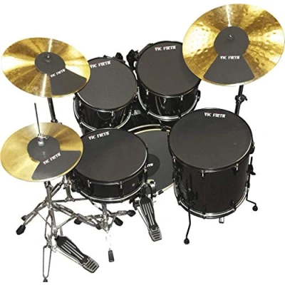 Afbeelding van Vic Firth MUTEFUS22 dempmatten set 10 12 14 22 inch + bekkens &amp; hi hat