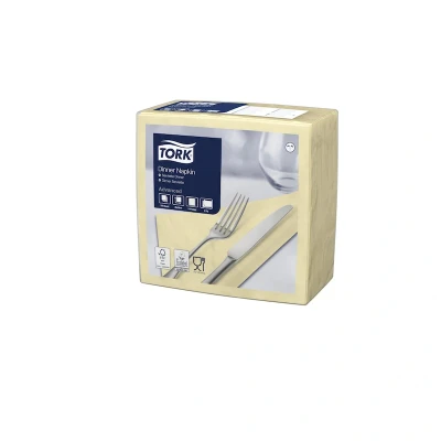 Afbeelding van Tork Dinnerservet 39x39cm 2 laags 1/4 vouw Champagne 478750