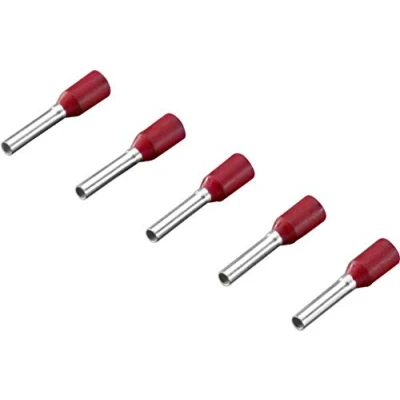 Afbeelding van Rittal 4050.732 Adereindhulzen 1 mm² Deels geïsoleerd Rood 500 stuk(s)