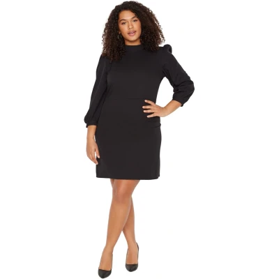 Afbeelding van Trendyol Dames Plus Size Mini A lijn Getailleerde Geweven Grote maten jurk, Zwart, 44, 70