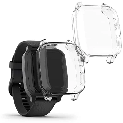 Afbeelding van kwmobile 2x smartwatch hoes geschikt voor Garmin Venu Sq Music / hoesje Siliconen sporthorloge cover Activity tracker case in transparant