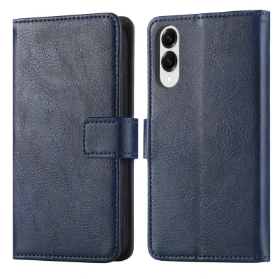 Afbeelding van Samsung Galaxy S25 Edge Hoesje Kunstleder imoshion Bookcase Donkerblauw Telefoonhoesje